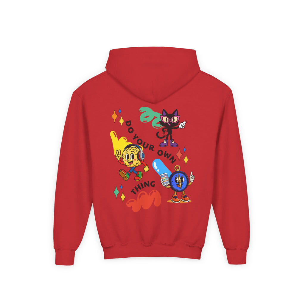 Wired Differently Youth Hoodie | SPARK LUNA TRU Neurodivergent Mascot Crew Sweatshirt
