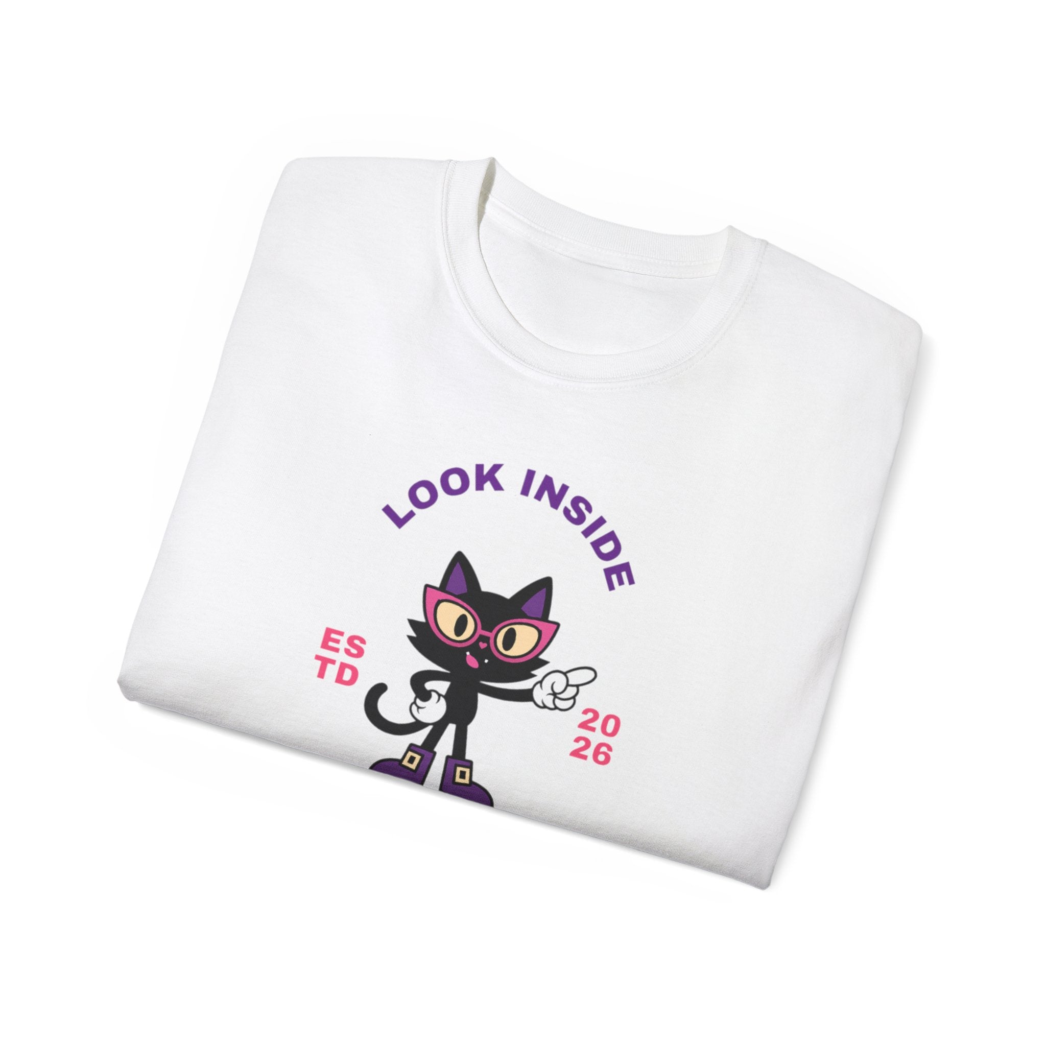 Look Inside Be Yourself Cat Tee | LUNA Neurodivergent Pride Shirt | Wired Differently Unisex T-Shirt