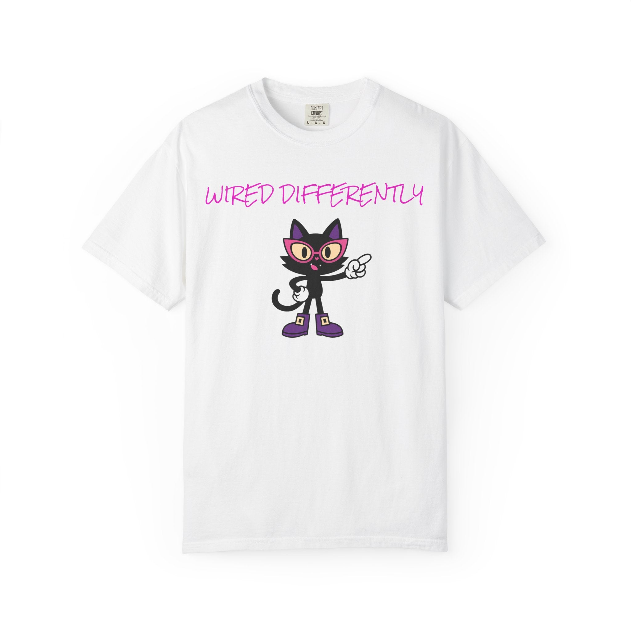 LUNA Wired Differently Comfort Colors Tee | Garment-Dyed Cat Shirt