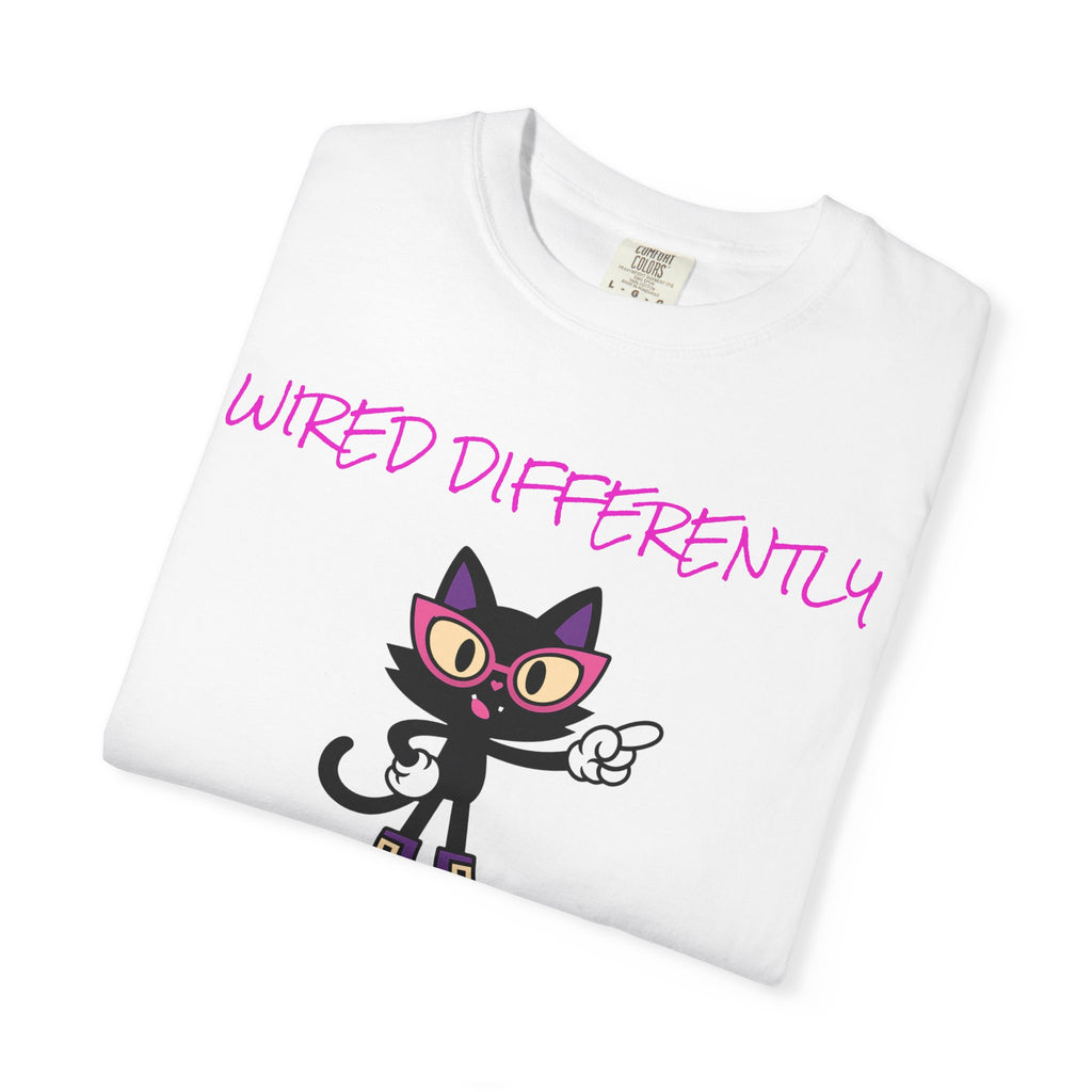 LUNA Wired Differently Comfort Colors Tee | Garment-Dyed Cat Shirt