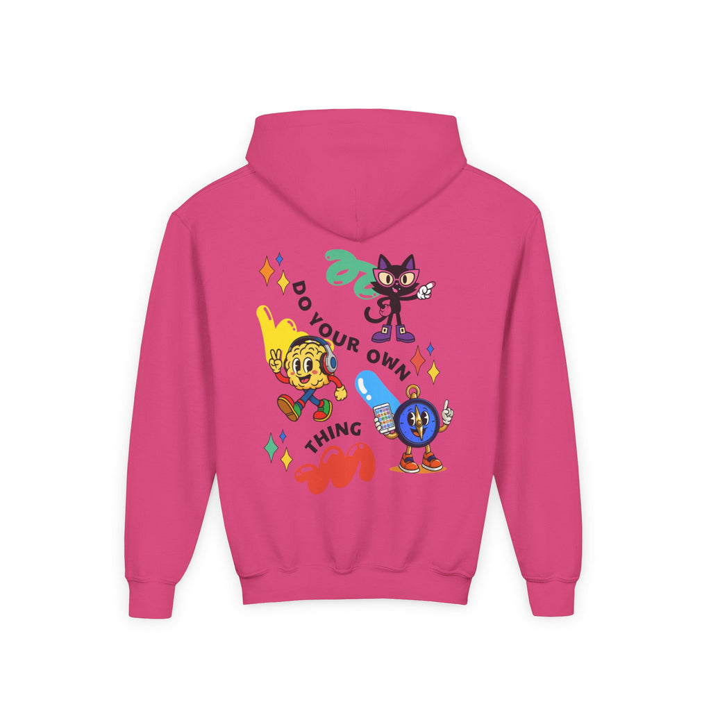 Wired Differently Youth Hoodie | SPARK LUNA TRU Neurodivergent Mascot Crew Sweatshirt
