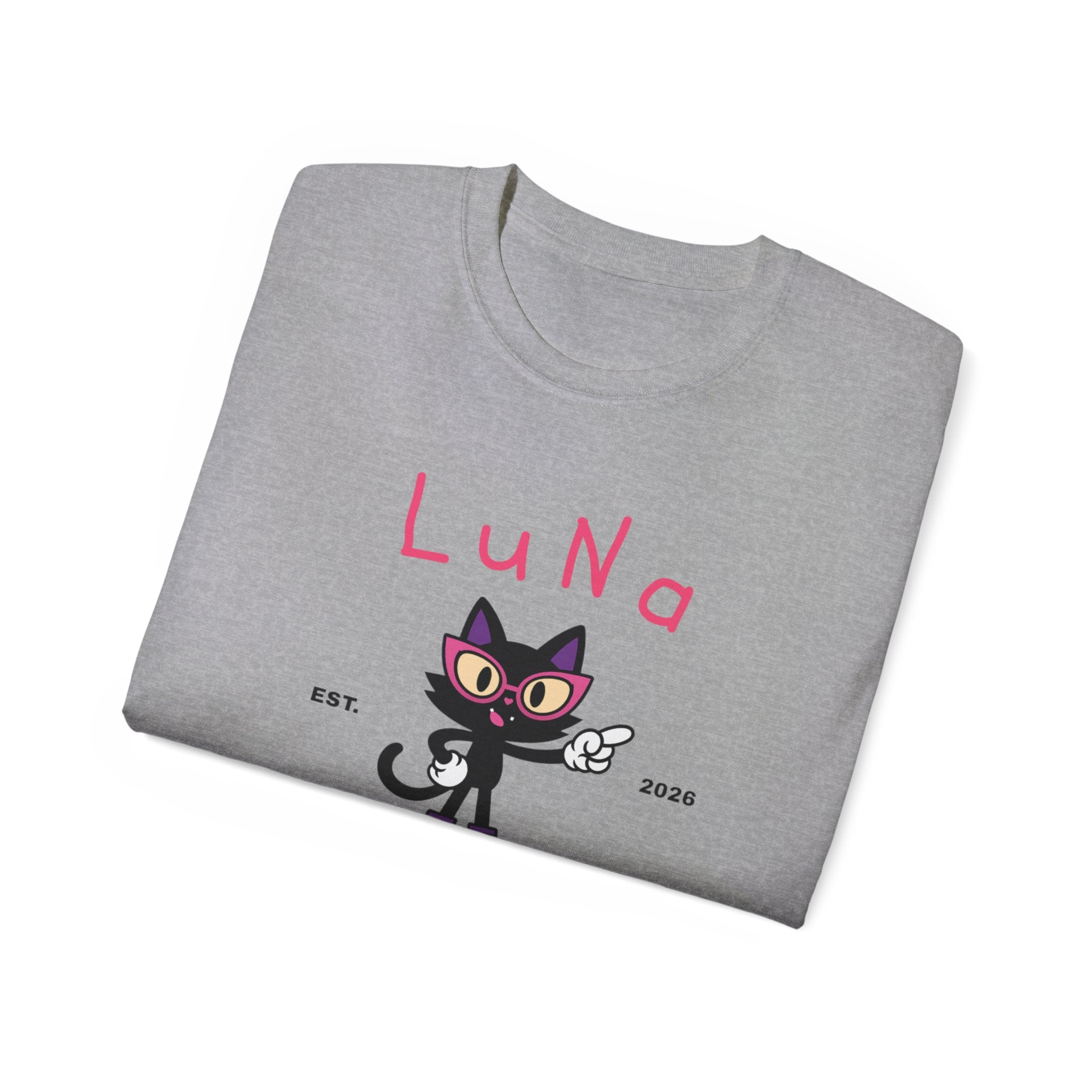 LUNA Wired Differently Tee | Neurodivergent Cat Mascot Shirt