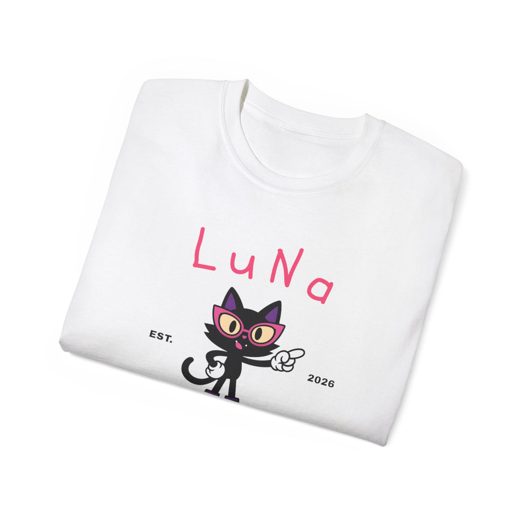 LUNA Wired Differently Tee | Neurodivergent Cat Mascot Shirt
