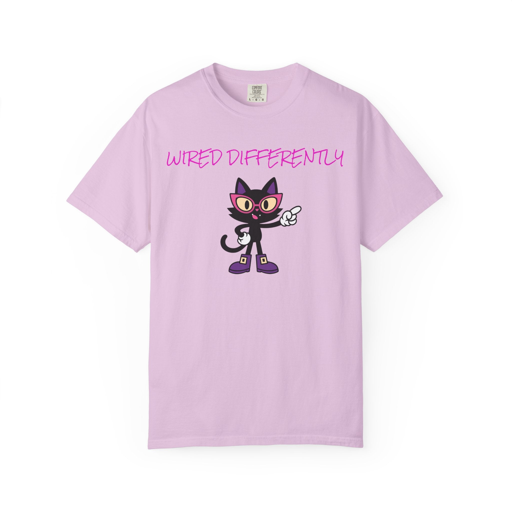 LUNA Wired Differently Comfort Colors Tee | Garment-Dyed Cat Shirt