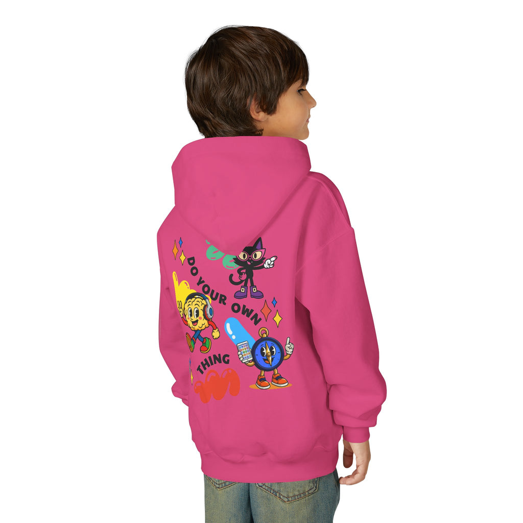 Wired Differently Youth Hoodie | SPARK LUNA TRU Neurodivergent Mascot Crew Sweatshirt