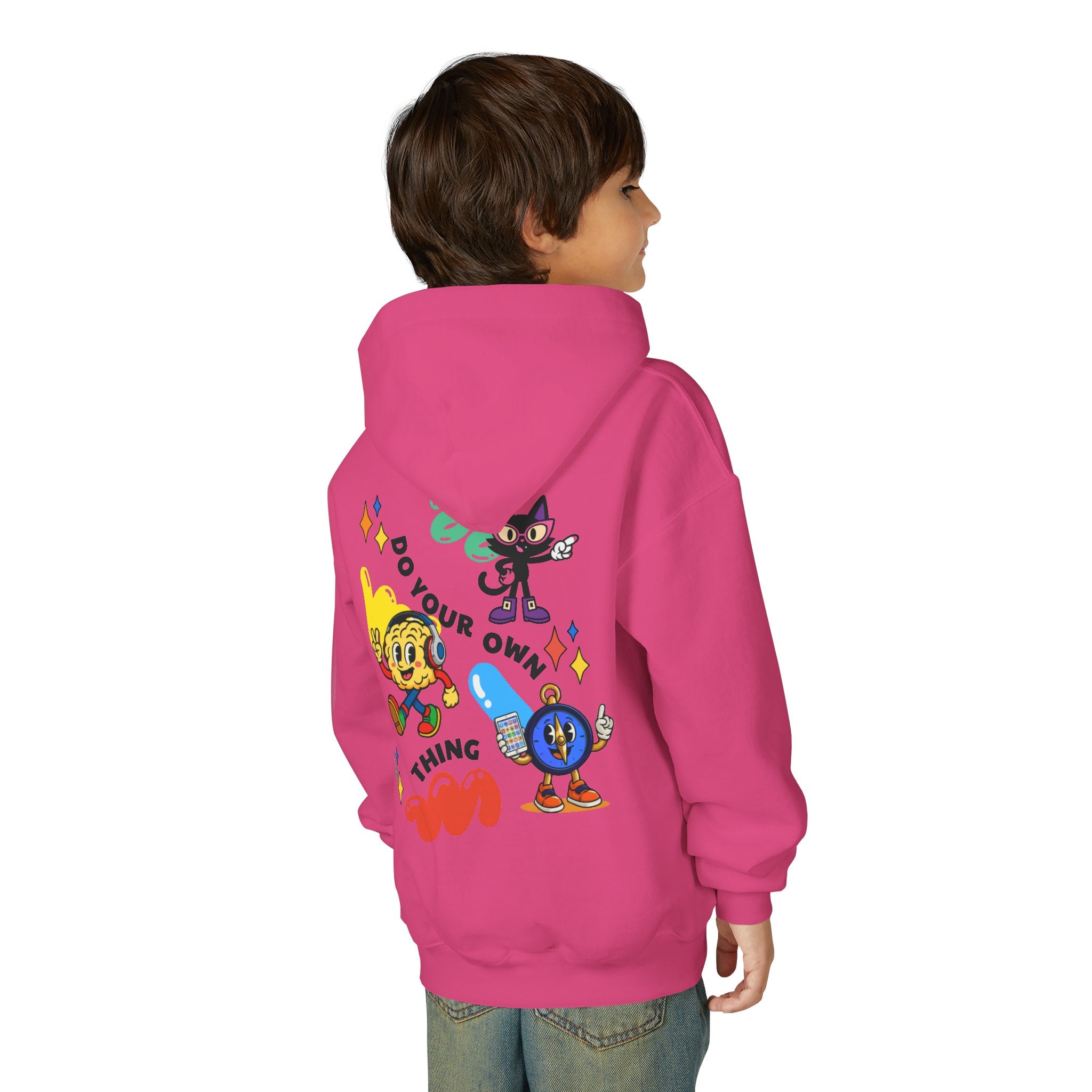 Wired Differently Youth Hoodie | SPARK LUNA TRU Neurodivergent Mascot Crew Sweatshirt
