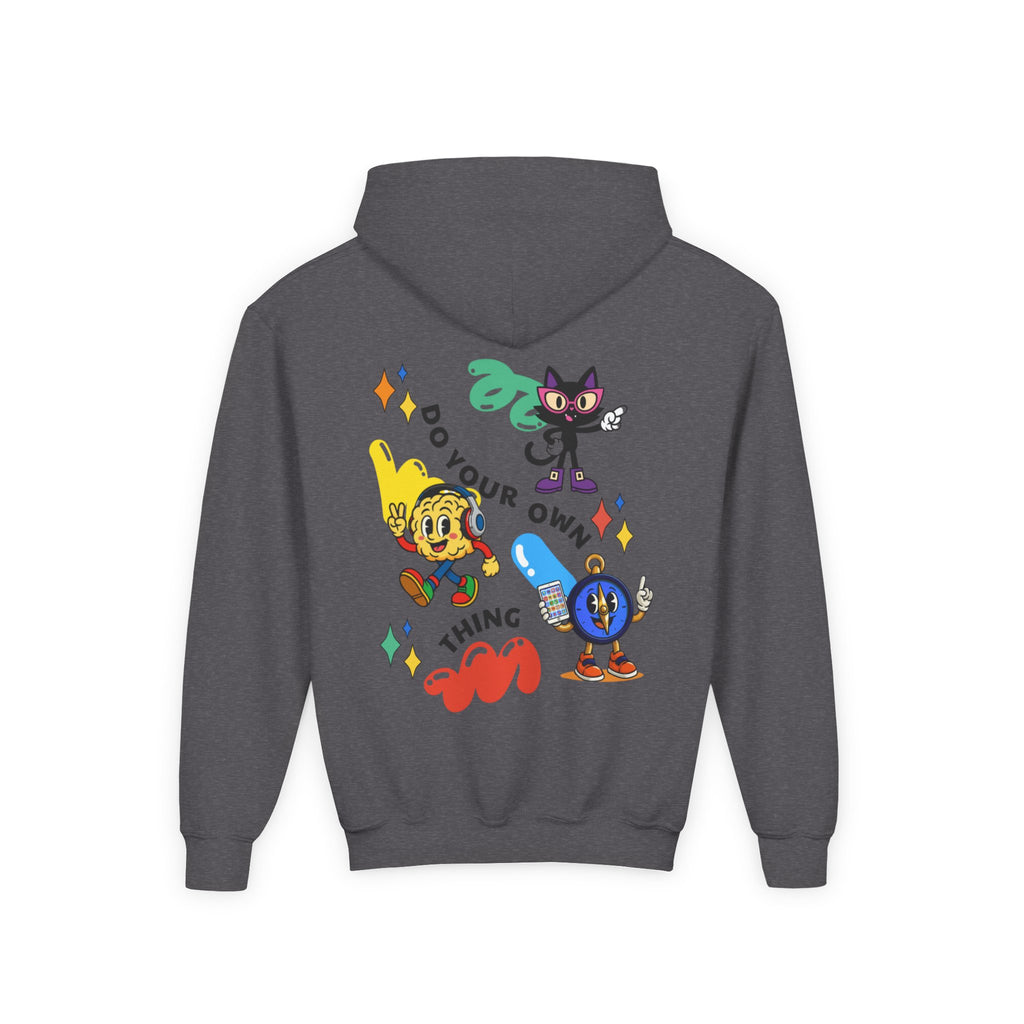 Wired Differently Youth Hoodie | SPARK LUNA TRU Neurodivergent Mascot Crew Sweatshirt