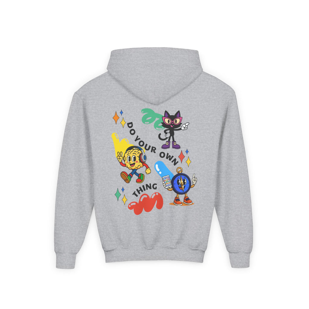 Wired Differently Youth Hoodie | SPARK LUNA TRU Neurodivergent Mascot Crew Sweatshirt