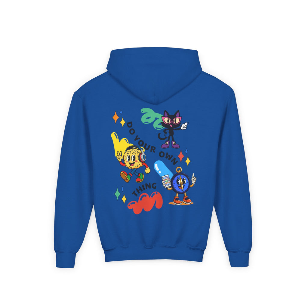 Wired Differently Youth Hoodie | SPARK LUNA TRU Neurodivergent Mascot Crew Sweatshirt