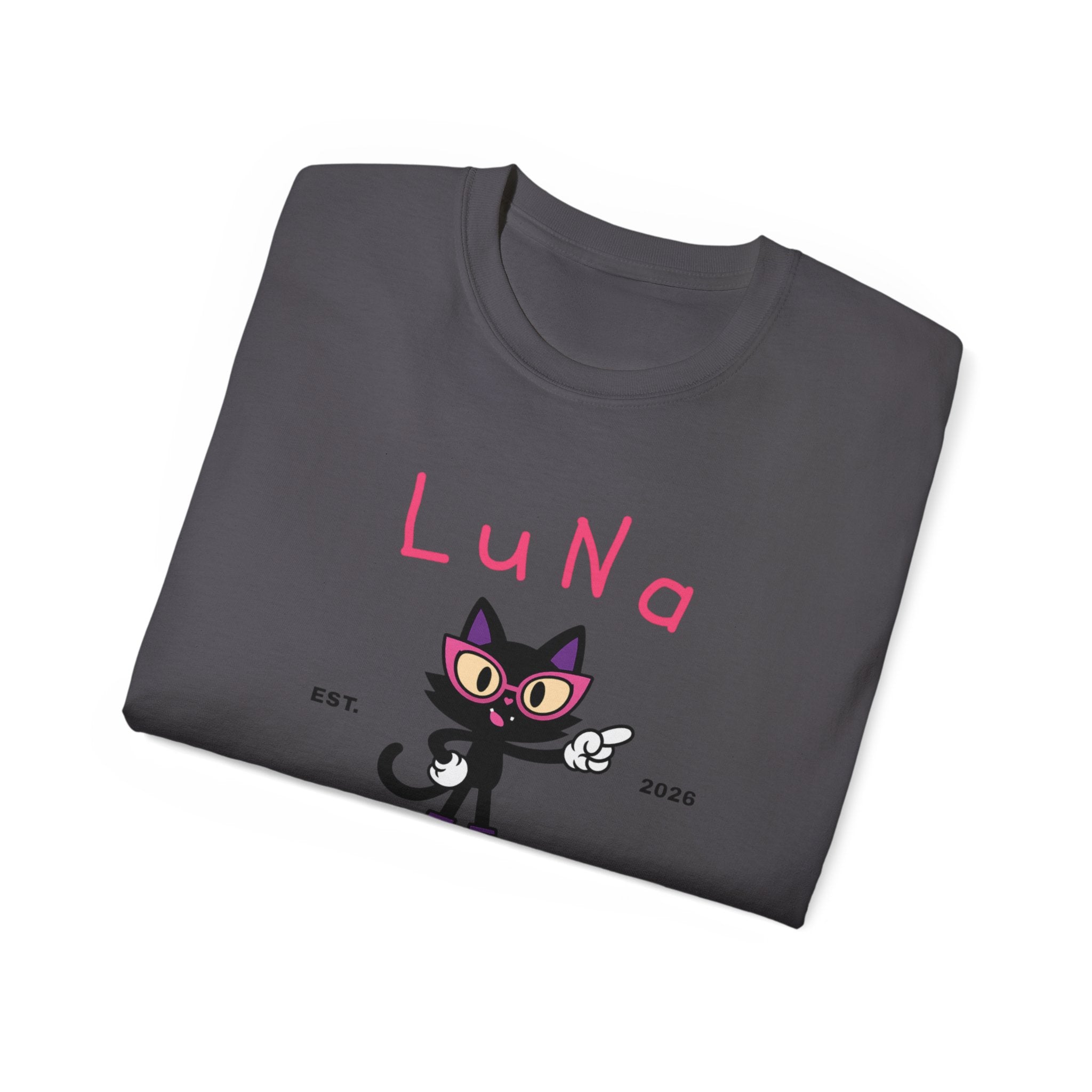 LUNA Wired Differently Tee | Neurodivergent Cat Mascot Shirt