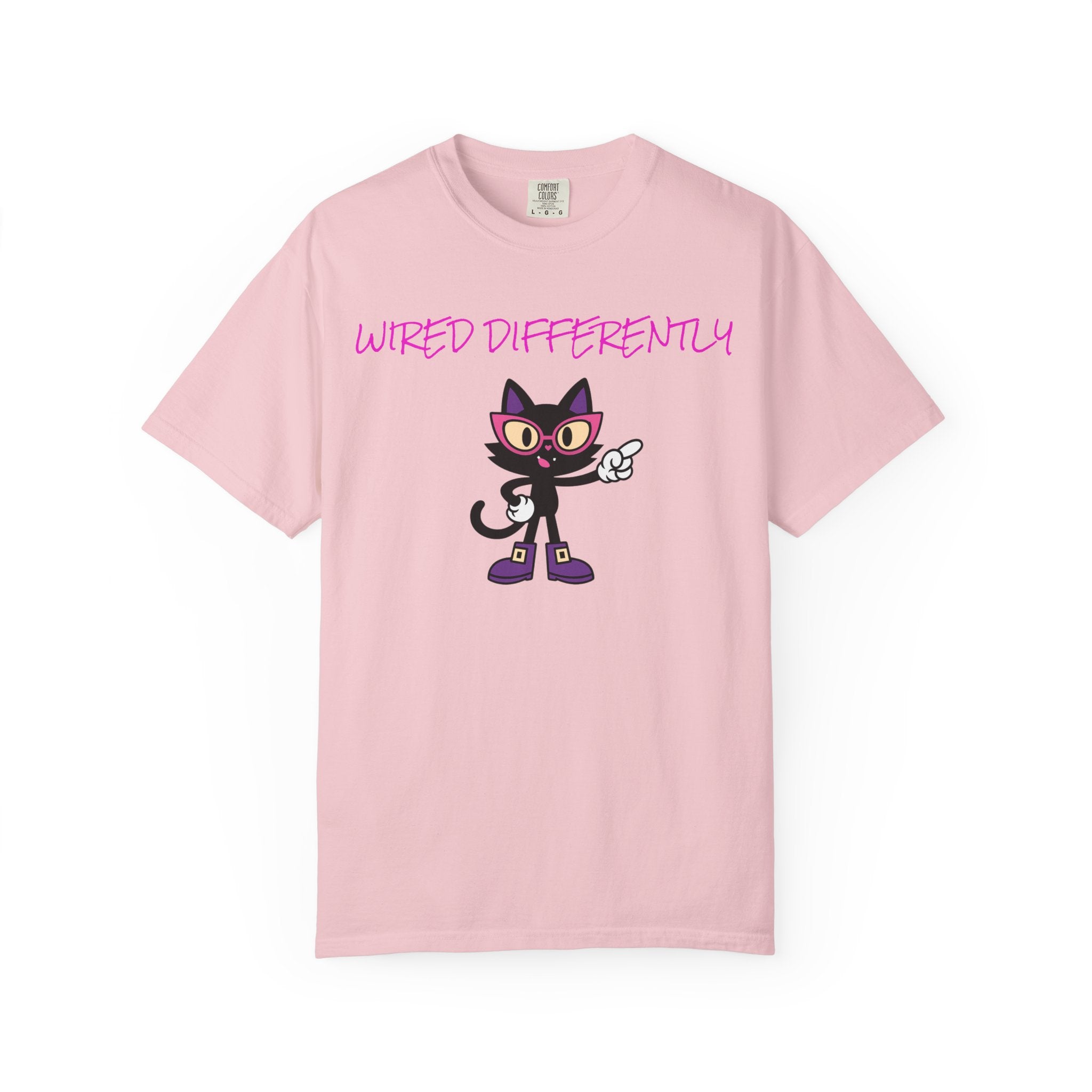LUNA Wired Differently Comfort Colors Tee | Garment-Dyed Cat Shirt
