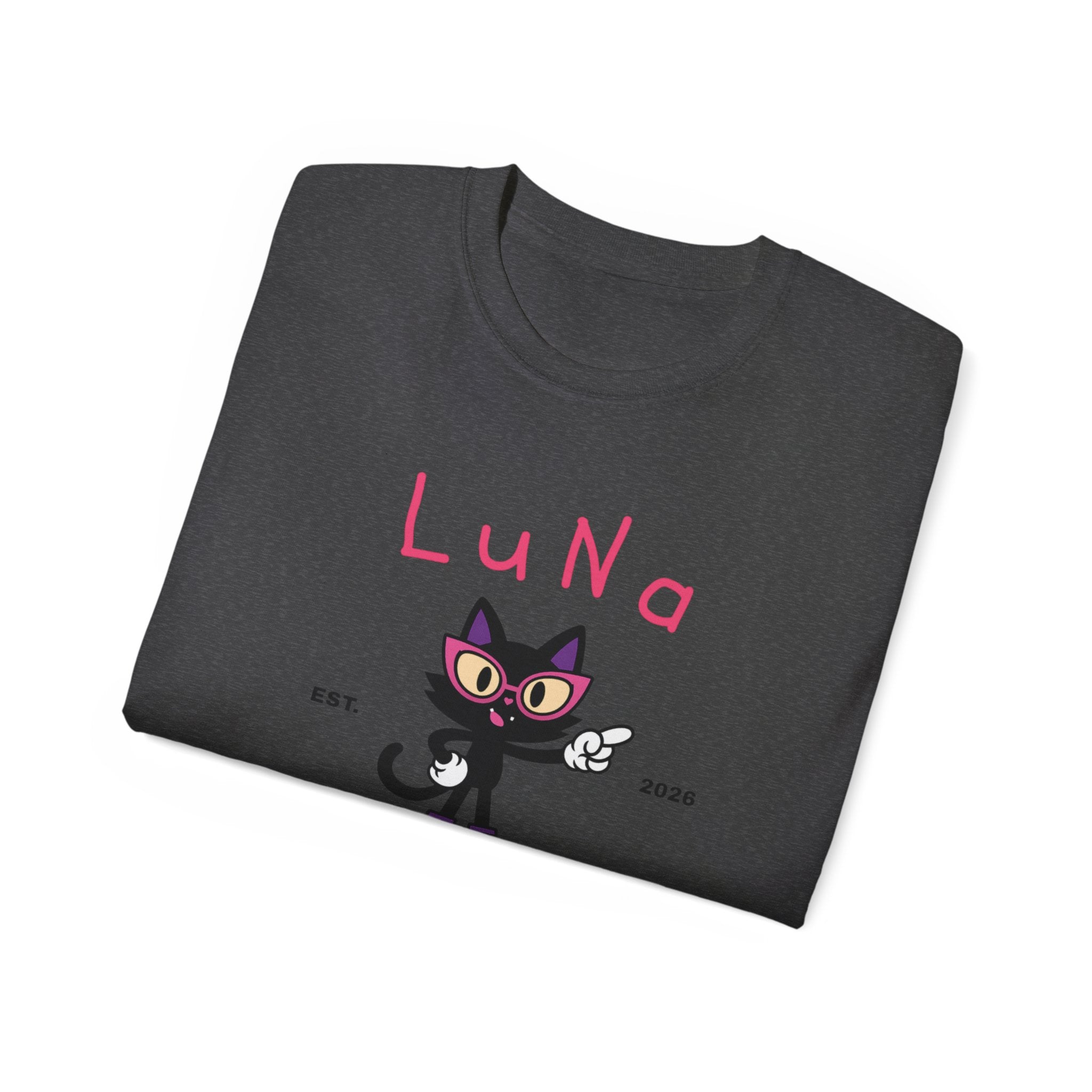 LUNA Wired Differently Tee | Neurodivergent Cat Mascot Shirt