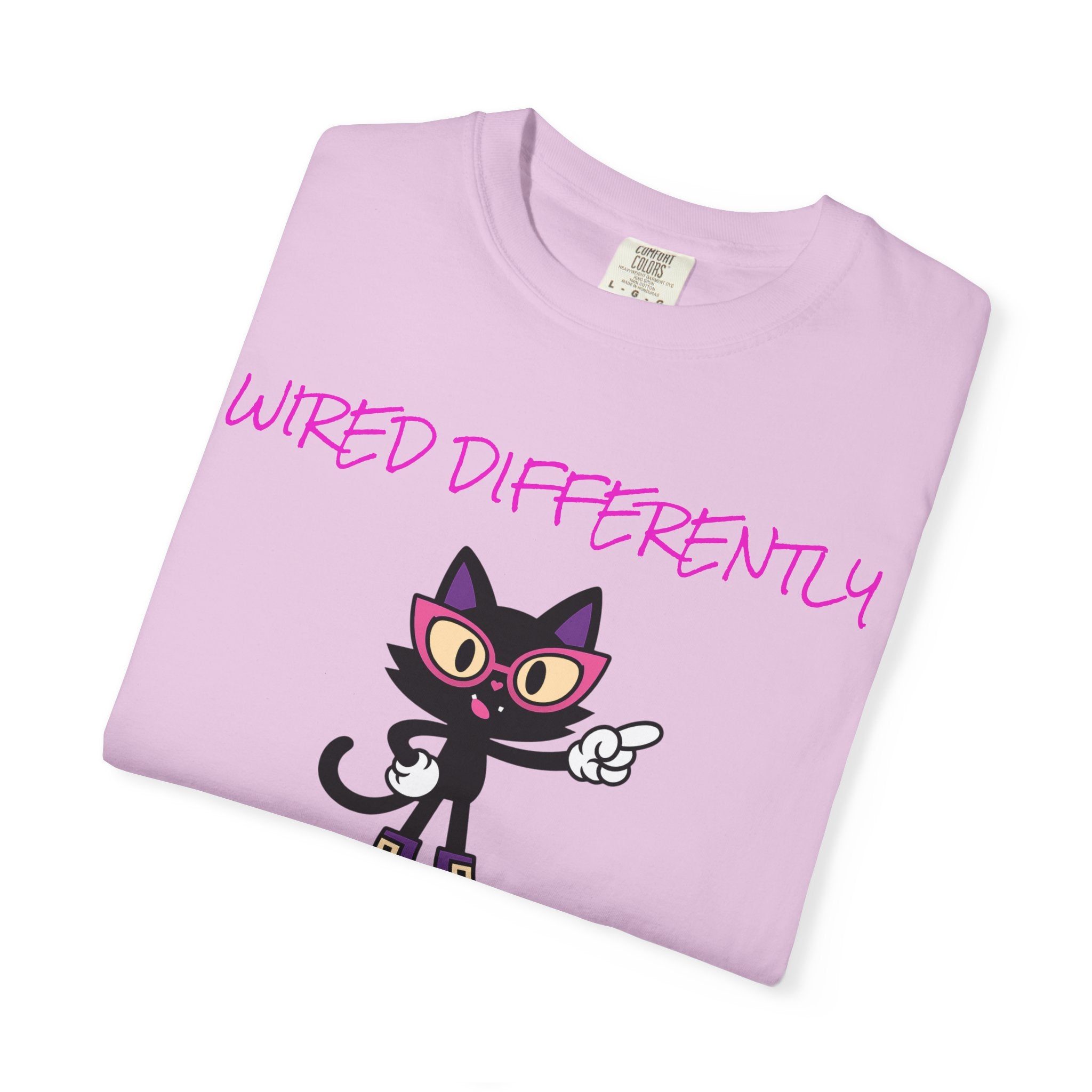 LUNA Wired Differently Comfort Colors Tee | Garment-Dyed Cat Shirt