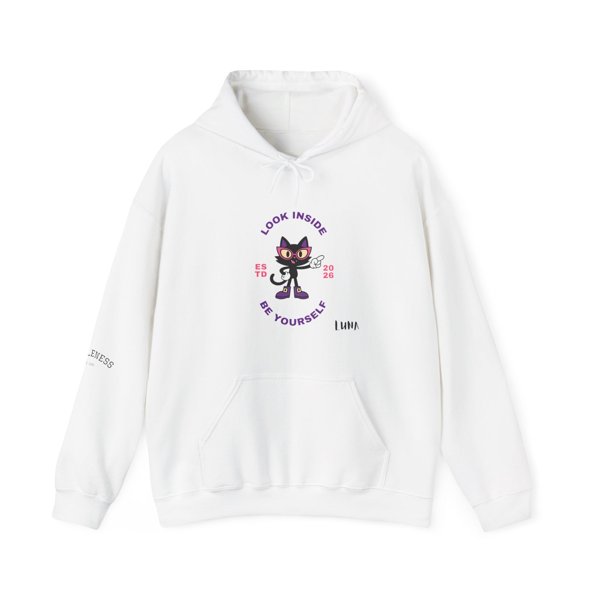 LUNA Wired Differently Hoodie | Look Inside Be Yourself Cat Sweatshirt