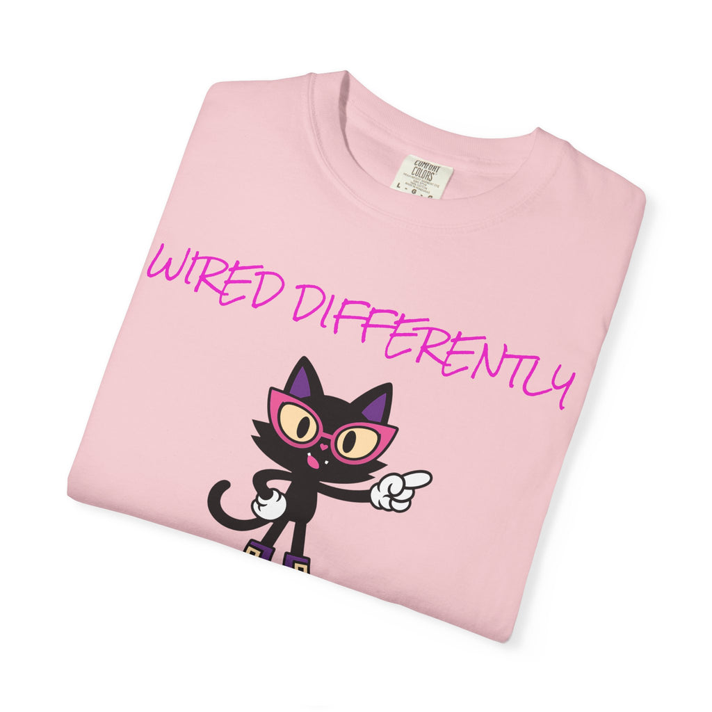 LUNA Wired Differently Comfort Colors Tee | Garment-Dyed Cat Shirt