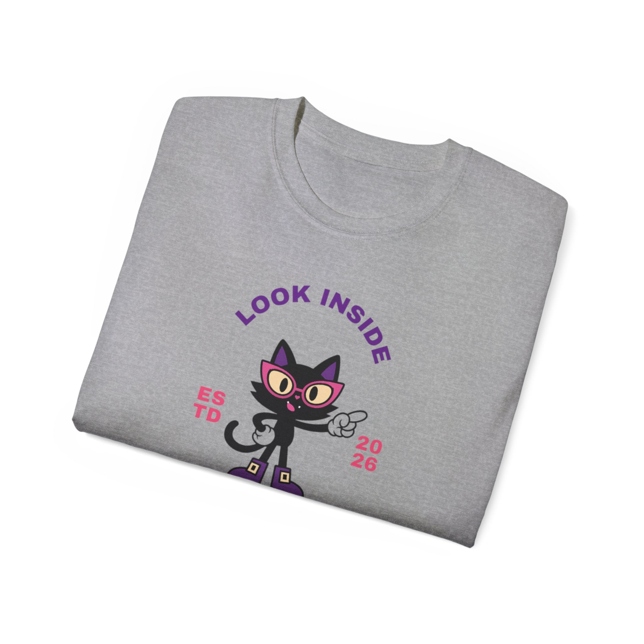 Look Inside Be Yourself Cat Tee | LUNA Neurodivergent Pride Shirt | Wired Differently Unisex T-Shirt