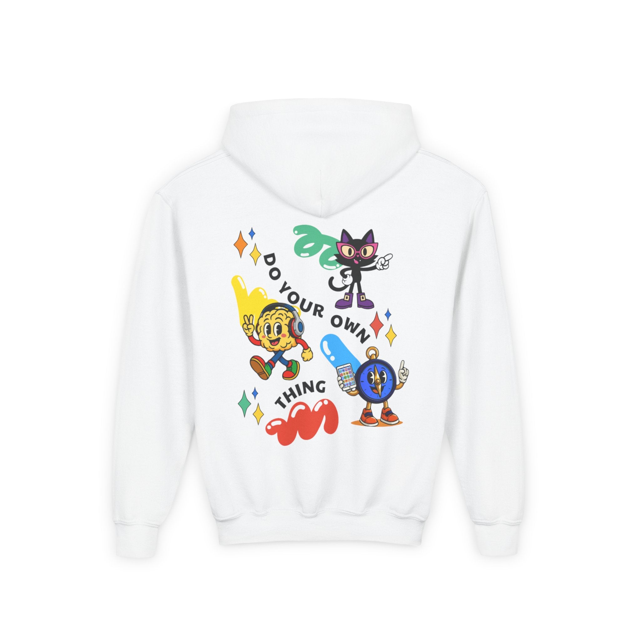 Wired Differently Youth Hoodie | SPARK LUNA TRU Neurodivergent Mascot Crew Sweatshirt