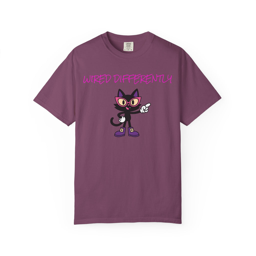 LUNA Wired Differently Comfort Colors Tee | Garment-Dyed Cat Shirt